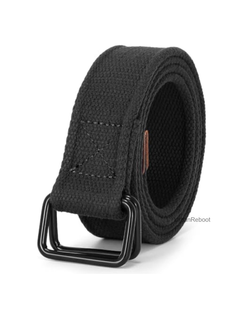 Canvas Double Ring Belt Casual Belt for Men Jeans Pants Plus Size 1.5 inch